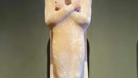 Feb12, 2026, Cairo, Egypt: Ancient Egyptian art. Egyptian statues Stock Footage 345846787