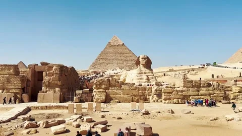 Feb12, 2026, Egypt, Cairo: The Great Sphinx guards the pyramids Stock Footage 339291759