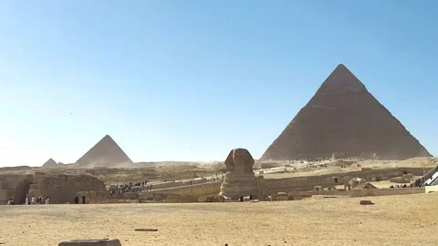Feb12, 2026, Egypt, Cairo: Timelapse of the majestic Egyptian pyramids in Cairo Stock Footage 340232503