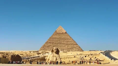 Feb12, 2026, Egypt, Cairo: Timelapse of the majestic Egyptian pyramids in Cairo Stock Footage 340232736