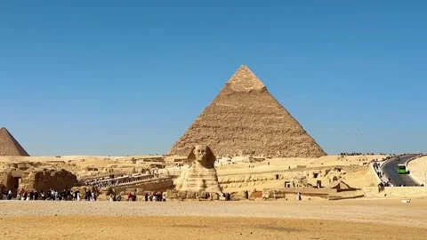 Feb12, 2026, Egypt, Cairo: Timelapse of the majestic Egyptian pyramids in Cairo Stock Footage 340232765