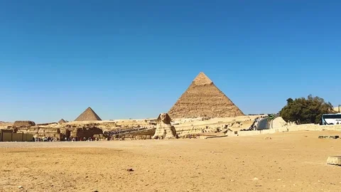Feb12, 2026, Egypt, Cairo: Timelapse of the majestic Egyptian pyramids in Cairo Stock Footage 340232781