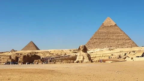 Feb12, 2026, Egypt, Cairo: Timelapse of the majestic Egyptian pyramids in Cairo Stock Footage 340232821