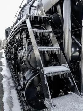 FEB2023IceTrainSteps Stock Photos