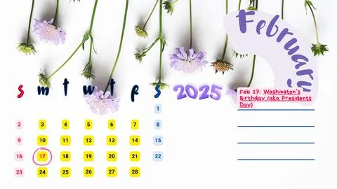 - Febr 2025 Illustrazione stock