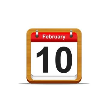 February 10. Stock Illustration