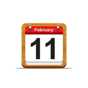 February 11. Stock Illustration