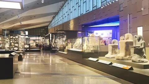 February 12, 2026, Cairo, Egypt: Grand Egyptian Museum. Stock Footage 345842559