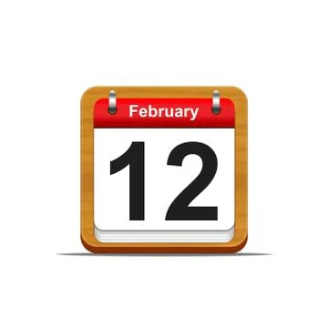 February 12. Stock Illustration