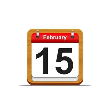 February 15. Stock Illustration
