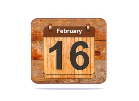February 16. Stock Illustration