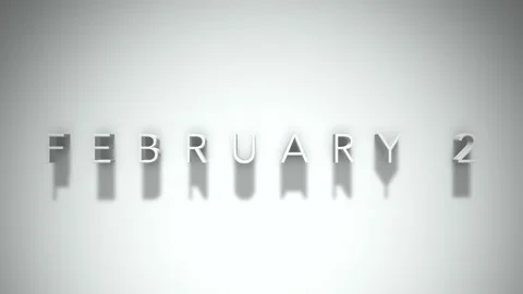 February 2 3D title animation with shado... | Stock Video | Pond5
