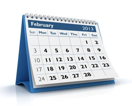 February 2013 calendar Stock Illustration