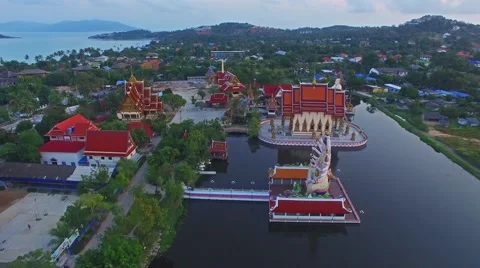 February 2016. Wat Plai Laem in Koh Samui, Thailand Stock Footage 59869347