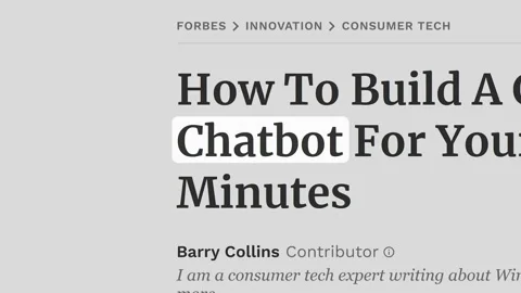 February 2023: Chatbot Headlines Fast Sequence Stock Footage 233714196