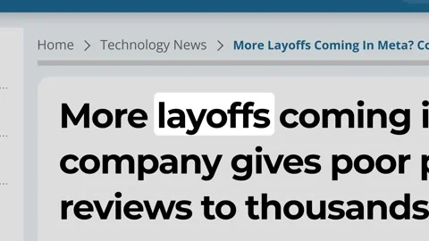 February 2023: Layoffs Headlines Fast Sequence Stock Footage 233603503