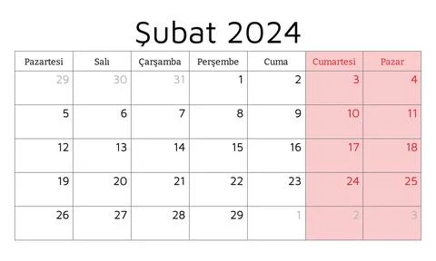 February 2024 TURKISH calendar. Vector illustration. Monthly planning for b.. Stock Illustration