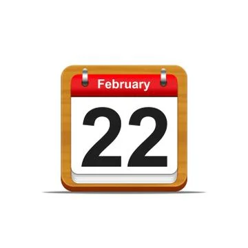 February 22. Stock Illustration