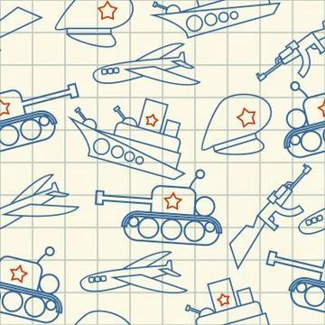 February 23 pattern. Congratulatory texture. Hand drawing in notebook page .. Stock Illustration