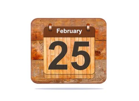 February 25. Stock Illustration