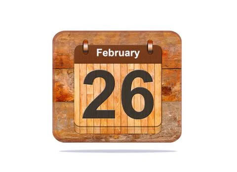 February 26. Stock Illustration
