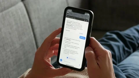 FEBRUARY 28, 2023: Bing, Microsoft AI Chat, iPhone Screen Close-up of an Example Stock Footage 234311608