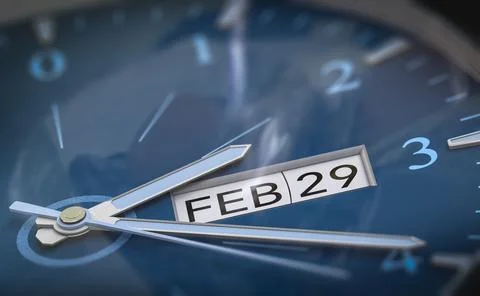 February 29th. Leap year concept. Stock Illustration