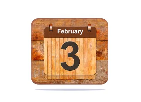 February 3. Stock Illustration