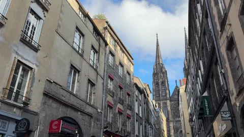 February 4, 2025 - Clermont-Ferrand, France - Cathedral exterior during daylight Stock Footage 338147111