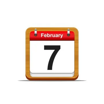 February 7. Stock Illustration