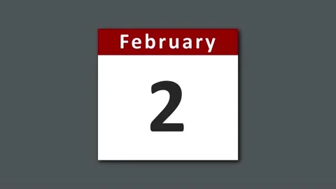 February calendar - common year (non-leap) 28 days Stock Footage 137533722