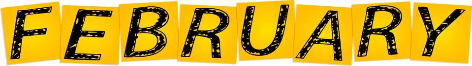 February Stock Illustration