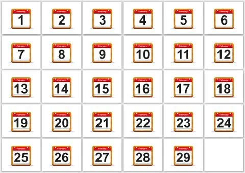 February. Stock Illustration