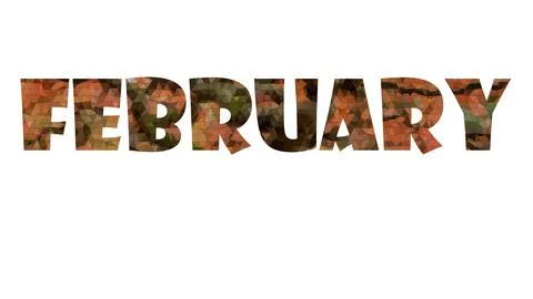 FEBRUARY Stock Illustration