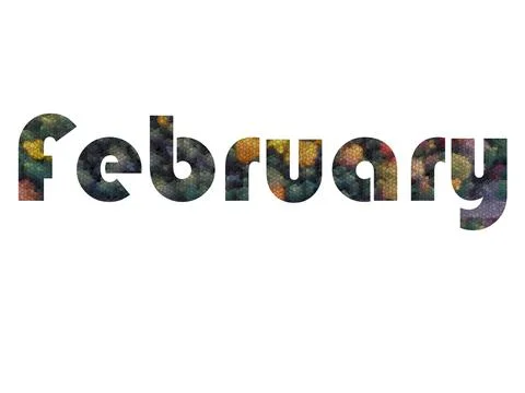 February Stock Illustration