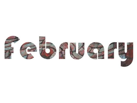 February Stock Illustration
