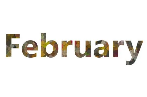 February Stock Illustration