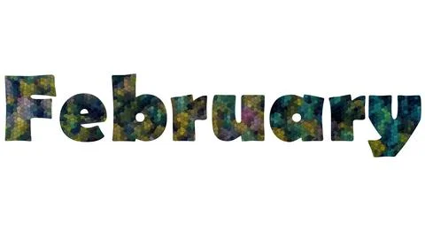 February Stock Illustration