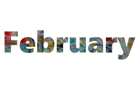 FEBRUARY Stock Illustration