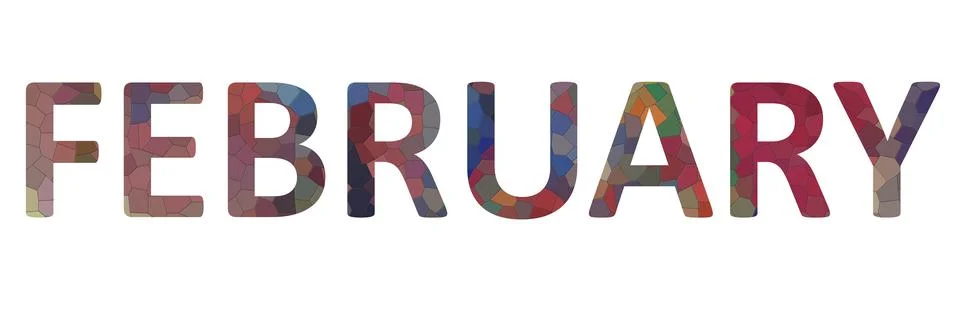 FEBRUARY Stock Illustration