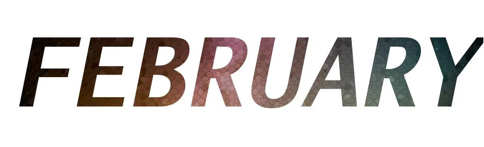 FEBRUARY Stock Illustration