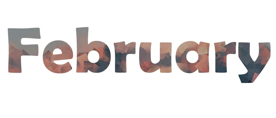 February Stock Illustration