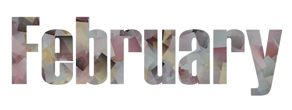 February Stock Illustration