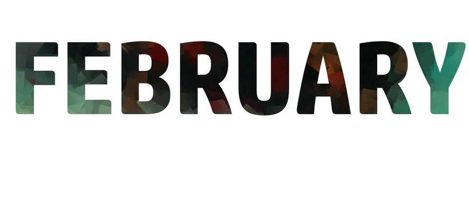 FEBRUARY Stock Illustration