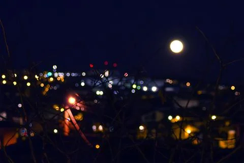 February moon Stock Photos