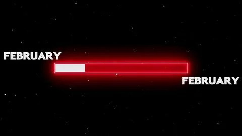 February progress bar loading star space イラスト素材