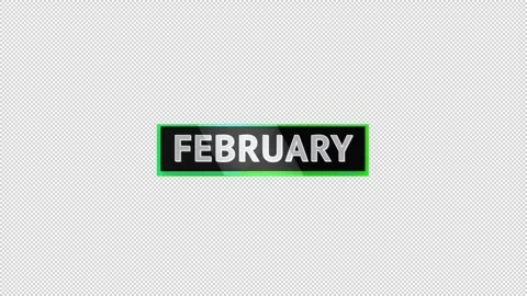 February Tag Animation Vídeo Stock 334665638