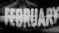 FEBRUARY Vintage Old Film Title Graphic Leader Month 8mm 7000 HD Footage