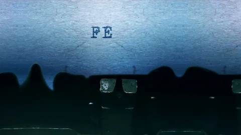 February words Typing on a sheet of paper with an old vintage typewriter. 動画素材 127171144