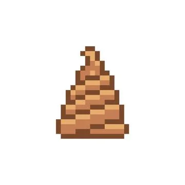 Feces Icon Pixel Stock Illustration